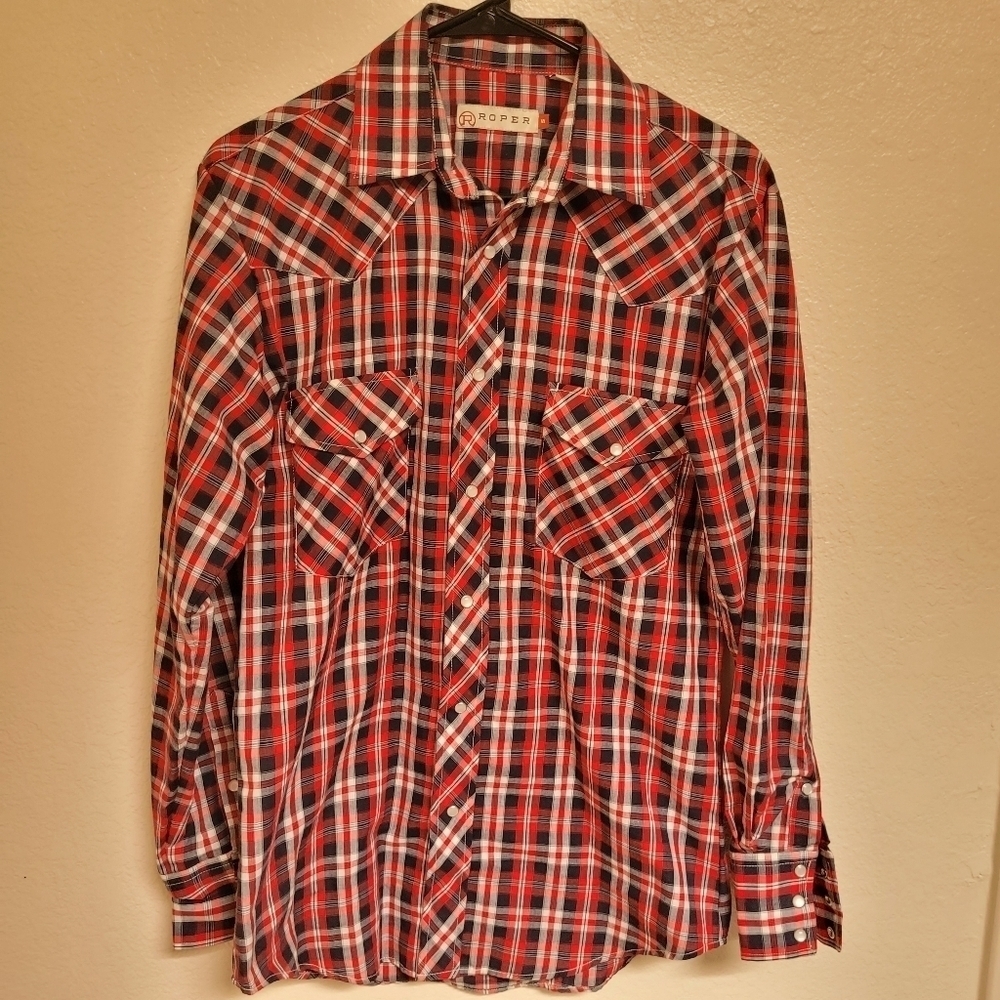Roper Red White and Blue Western Shirt